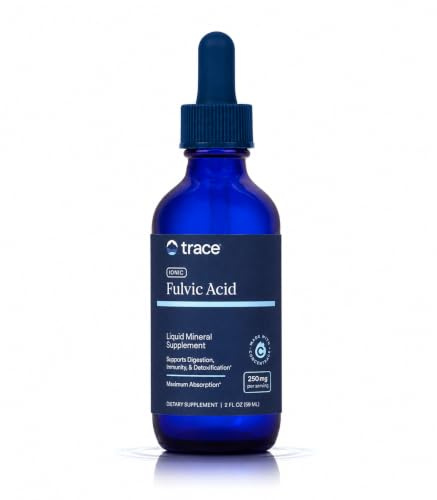 Trace Minerals Fulvic Acid, Max Strength 250mg inc Trace Minerals, 59 ml | 59 Servings of Ionic Fulvic Acid Drops Inc 70+ Trace Minerals Supporting Energy, pH Balance, Digestion And Hydration.
