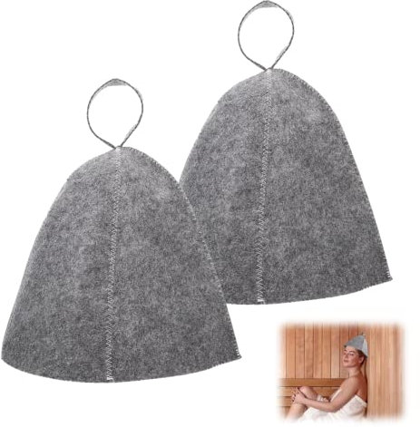 Filzhut Saunakappe 2 Stücke Saunahut Saunakappe Mütze Filzhut Wolle Filz Saunamütze Wollfilzmützen Für Damen Herren Saunahut Aus Wollfilz Gegen Saunahut Wolle Mit Wellness Mütze Premium Qualität