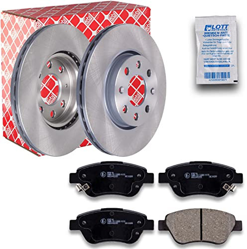 2x Bremsscheibe Ø257mm Vorderachse innenbelüftet + Bremsbelagsatz Beläge mit akustischer Verschleißwarnung Set vorne