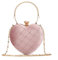 EVEOUT Herzförmige Samt AbendHandtasche Clutch für Damen Elegante Herzförmige Umhängetasche Schultertaschen Hochzeit Party Geldbörse Brauttasche