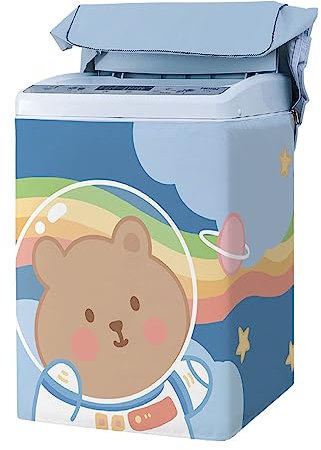 Odot Waschmaschinenabdeckung Toplader, Staubdichte wasserdichte Sonnenfest Abdeckungen für Waschmaschine und Trockner, Waschtrocknerabdeckung Passend für Die Meisten Top (S,Farbig)