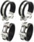sourcing map 4Pcs T-Bolt Hose Clamp Working Range 60-63mm Rubber Cushioned Intake Intercooler Clamps Adjustable Tube Clamps for Tubes Pipes