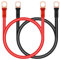 Xiatiaosann 6 AWG Battery Inverter Cable, 6 Gauge 16mm² Auto Wiring 600V Tinned Copper Stranded Electrical Silicone Wire Red & Black 50cm/19.6inch with 3/8 Lugs Terminals for RV, Automotive, Marine