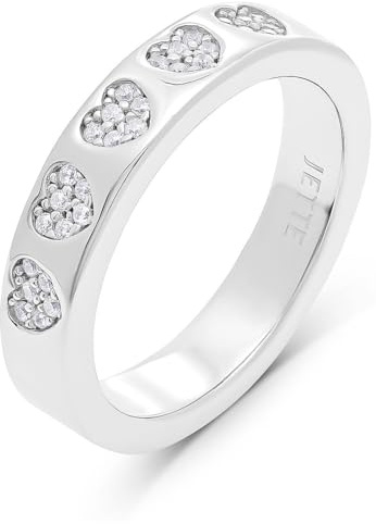 JETTE Damen-Damenring 925er Silber 30 Zirkonia