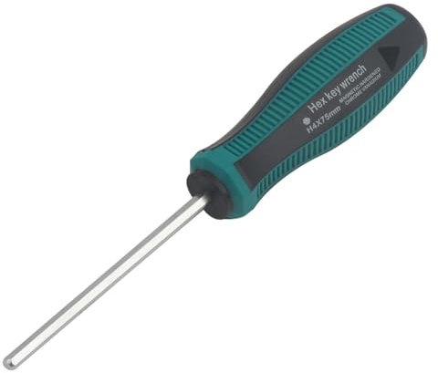 4mm x 75mm Metric Hex Key Screwdriver, H4 Hexagon Screwdriver with Magnetic Tip Soft Grip