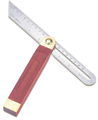 Angolo Regolabile Goniometro,Righello Quadrato in Legno con Manico,Angolo Di Arresto In Acciaio Inox,Falsa Squadra da Falegname Angolo,T Bevel Carpentieri Quadrato,Kiuiom