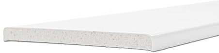 ZOCALO - Pack 10 metros Rodapié de Hormigón Polímero marca Sintextone, Blanco Ral 9003, (Largo 98 cm, Ancho 7,4 cm, Grueso 0,6 cm), Zocalo.