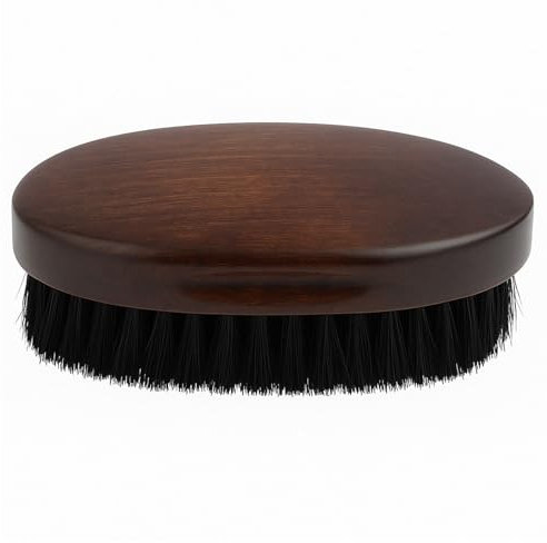 Spazzola Lisciante Antistatica per Barba, Spazzola Da Barba in Setola Di Cinghiale per Uomo, Spazzola per Barba Uomo, Design Compatto, Stimola La Crescita,Per Barba Lunga E Corto,Facile Da Trasportare