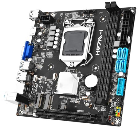 Placa Madre Placa Base For PC For Juegos Fit For H97M-I LGA 1150 Compatible con DDR3 RAM USB SATA3.0 Placa Mae Kit De Ensamblaje De Escritorio WiFi NVME NGFF M.2 16 GB VGA