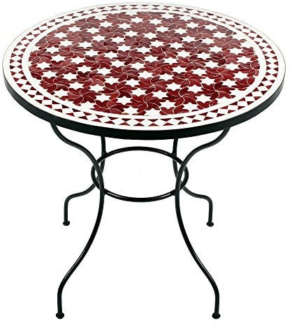 albena Marokko Galerie 15-112 Maar Marokkanischer Mosaiktisch Maar 80cm rund (Maar: rot/Weiss) Dieser marokkanische Mosaiktisch ist EIN wunderschöner Blickfang für jeden Garten oder Terrasse.