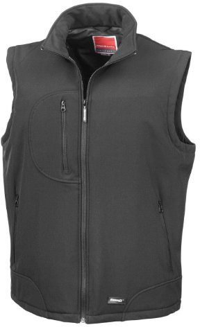 Result Herren Softshell-Weste, wasserabweisend, atmungsaktiv XL,Schwarz/Schwarz