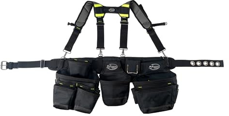 Dead On Tools - 1680 Denier Poly Framer’s Tool Belt with Suspenders (HDP369857)