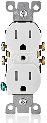 Leviton T5320-WMP 15 Amp 125V Tamper Resistant Duplex Receptacle (10 Pack), White