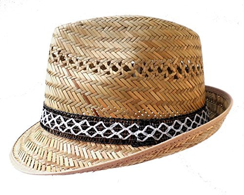 Unbekannt Herrenhut Strohhut Trilby Sonnenhut Erntehut Garten Party (60)