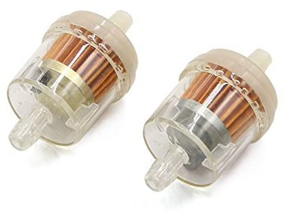 sourcing map 2 stücke 8mm Durchmesser Schlauch Magnetische Motorrad Benzin Inline Gas Öl Kraftstofffilter Reiniger