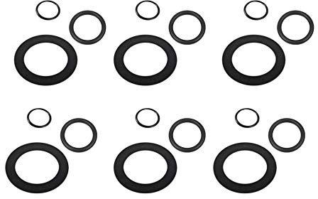 Intex 25006 Großes Sieb, Gummi-Unterlegscheibe und Ring-Set, Ersatzteile (6 Stück)