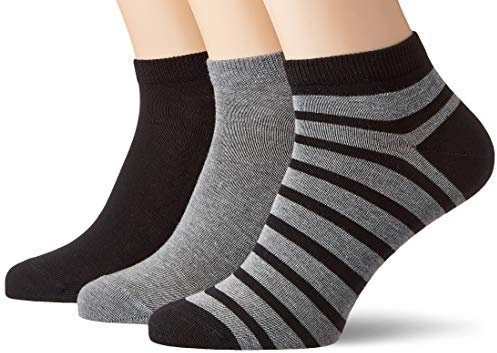 FALKE Herren Sneakersocken Happy Box Mix Multipack M Sn Baumwolle kurz gemustert 3 Paar, Mehrfarbig Black Grey Mix 0010, 43-46