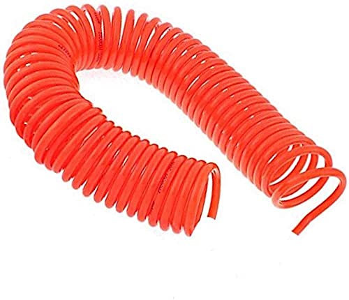 DOBO Tubo Aria Compressa per Compressore Senza Attacchi e Innesto Rapido, Lunghezza 9-15 Metri, Diametro Esterno 8 mm, Colore Arancione