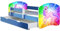 ACMA Kinderbett Jugendbett mit Einer Schublade und Matratze Blau mit Rausfallschutz Lattenrost II 140x70 160x80 180x80 (18 Pony Regenbogen, 180x80 + Bettkasten)
