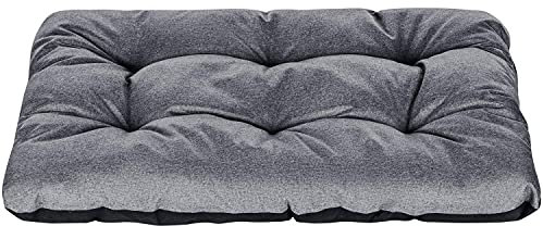 SuperKissen24. Hundebett Hundekissen Hundematratze Tierbett für Kleine, Mittlere und Grosse Hunde - Wasserdicht, Waschbar - Größe M - Schwarz und Grau - Flachs