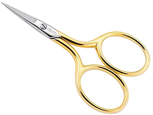 Alpen Mini-Stickschere, vernickelt, Halm u. Auge vergoldet, 6.5 cm