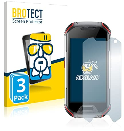 BROTECT 3 Stück Schutzglas für Unihertz Atom XL Schutzfolie Panzer Folie Glas Displayschutz Made in Germany [Kratzfest 9H, Anti-Fingerprint]