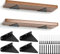 SENENQU 4 Pezzi Staffe per Mensole Nere Galleggianti, 8CM Staffe Per Mensole Invisibili Triangolari Mensola Staffa Angolare Reggimensola a Parete per Mensole, Libreria