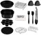 Lot de 12 accessoires carrés pour friteuse 5,5 l - Sans huile - Convient pour les friteuses / Princess/Innsky / 5 L 5,2 L 5,5 L 5,5 L 5,7 L et plus - Toutes les marques de friteuses carrées