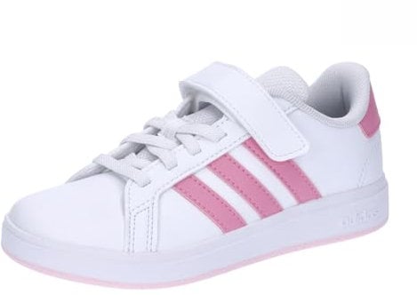 adidas Grand Court 2.0 Shoes Children, Scarpe da Tennis Unisex-Adulto, Cloud White/Bliss Pink/Clear Pink, 34 EU