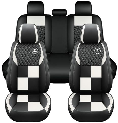 Muchkey Auto Sitzbezüge Set kompatibel mit Audi für Q3 Sportback Vordersite und Rücksitze Sitzauflagen Auto Zubehör Innenraum,MH178,Farbe Schwarz