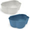 EasySort Wickeltisch Organizer [2er Set] - Behälter zum Einhängen - Sehr stabil aus widerstandsfähigem Polypropylen - Perfekt als Wickeltisch Organizer, Abfallbehälter Küche etc. (blau - weiß)