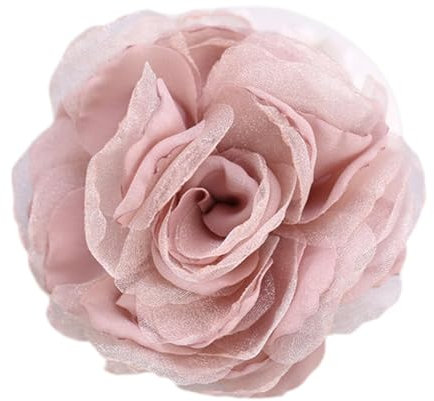 kowaku Broche en Tissu de Soie pour Corsage, épingle à Revers pour Robe de mariée et Danse, Rose