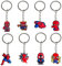 MIZT Porte-Clés, 8 Pièces Anneau de Clé Pendentif Porte-clés, Convient pour la Décoration de Fête Des Enfants Adulte, Les Cadeaux de Noël, Les Cadeaux D'anniversaire
