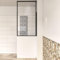 Pare-muret salle de bain 80x110cm AICA paroi fixe pour douche en verre anticalcaire, profilé noir mat, pare-baignoire
