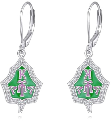 POPLYKE AKA Ohrringe für Frauen Sterling Silber Sorority Geschenke AKA Schmuck Geschenk für Frauen