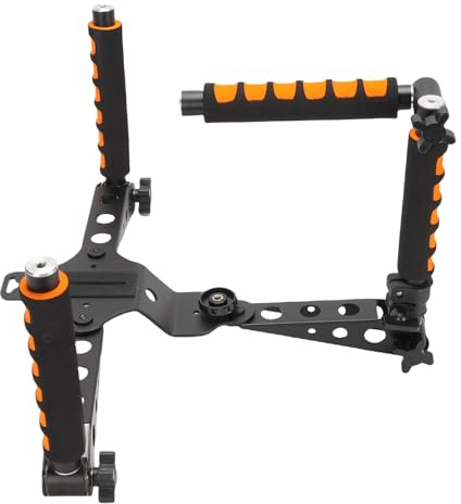 Syrisora Camera Shoulder Support Rig Kit, Aluminum Alloy Foldable, for DSLRs Video Camcorder Stabilizer Kit with Adjustable Height Handle