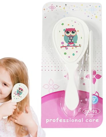 Child Comb And Brush Set Scalp Care | Hair Brush for Sensitive Skin Tiny Tot Boy Girl Kids