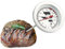 com-four® Bratenthermometer aus Edelstahl - analoges Fleischthermometer bis 120 °C - Grillthermometer - Fleischnadel - 10 cm (001 Stück)