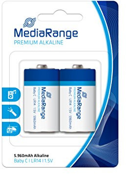MediaRange Premium Baterías (2) 1,5V MRBAT108 LR14 Alkaline Baby C