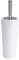 WENKO Coni Toilet Brush and Holder, Ceramic/ABS, White/Silver/Black, 11.5 x 11.5 x 37 cm