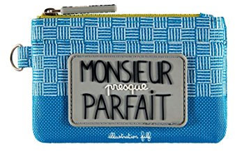 Porte-monnaie Derrière la Porte Monsieur Presque Parfait - Bleu, Homme