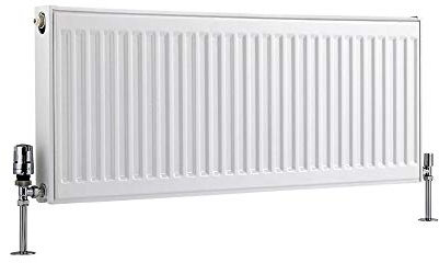 Milano Compact White Type 21 Horizontal Double Panel Plus Convector Radiator - 400mm x 1000mm