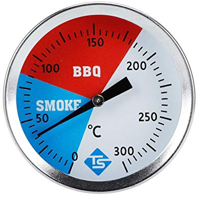 Easy-topbuy Barbecue Extérieur Grill Fumoir Thermomètre en Acier Inoxydable, Hermomètre pour Barbecue Grille, Température Four Thermomètre Smoker Grill 0? - 300 ?