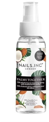 Nails Inc, Nails.INC Palms Together 73 Alcohol Cleansing Spray Scent, Coconut, 1 count