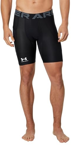 Under Armour Herren Armour HeatGear Compression Shorts, Schwarz (001)/Pitch Grau, Medium Hoch