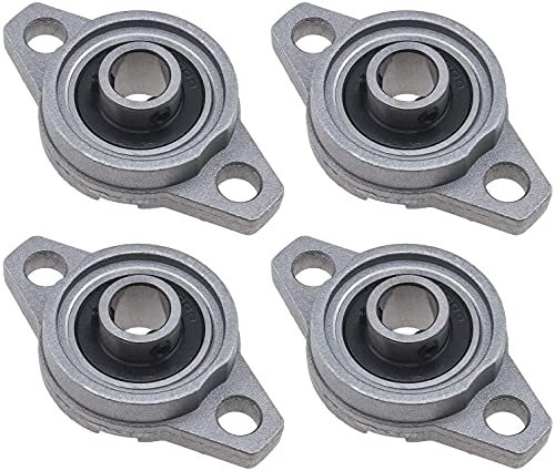 Xhuidz KFL000 Stehlager,10mm Flanschlager,Rhombische Flanschlager,Selbstausrichtend Stehlager,Kugellager Lagerblock,Flanschlager,Kugellager Lagerblock für verschiedene Maschinen., Grau