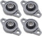 Xhuidz KFL000 Stehlager,10mm Flanschlager,Rhombische Flanschlager,Selbstausrichtend Stehlager,Kugellager Lagerblock,Flanschlager,Kugellager Lagerblock für verschiedene Maschinen., Grau