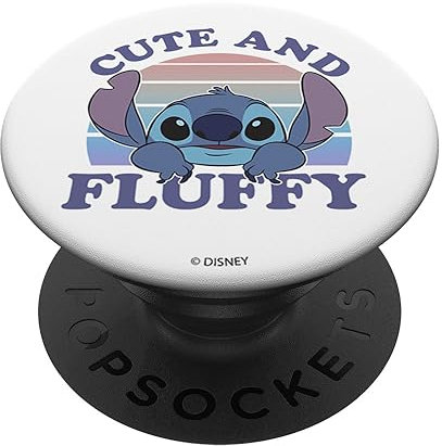 Disney Lilo & Stitch Cute and Fluffy Stitch PopSockets mit austauschbarem PopGrip