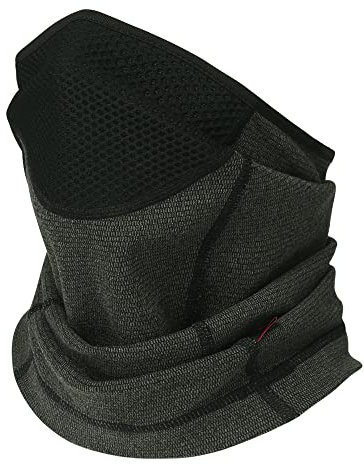 Multifunktionstuch Herren, Schlauchschal Damen, Winter Elastisch Windabweisend Nacken Wärmer mit Atmungsaktivem Netz für Outdoor Radsport Ski Motorrad Laufen (Schwarz)