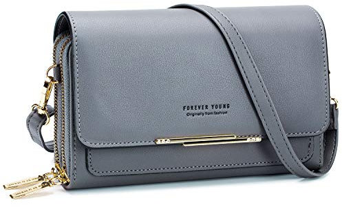Roulens Klein Handy Umhängetasche,Damen Kleine Umhängetasche,PU Leder Crossbody Schultertasche Reisepass Handytasche mit Kartenschlitz Verstellbar Abnehmbar Schultergurt